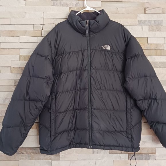 North Face Mens XXL 2X Black Nuptse Puffer Jacket Winter Goose Down Ski Coat 2XL